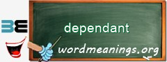 WordMeaning blackboard for dependant